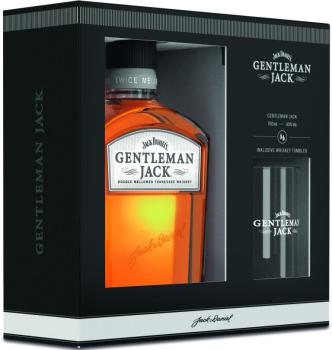 Gentleman Jack Whiskey Geschenkset mit Tumbler 40 % vol.
