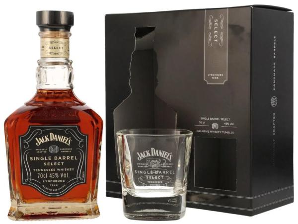 Jack Daniel's Single Barrel Tennessee Whiskey mit Glas 45 % vol